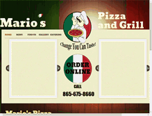 Tablet Screenshot of mariospizzaandgrill.com